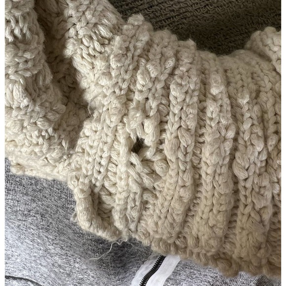 Dolan T-Shirt Knit Cowl Neck Asymmetrical Full Zip‎ Crop Sweater Womens XS Gray - Picture 14 of 16